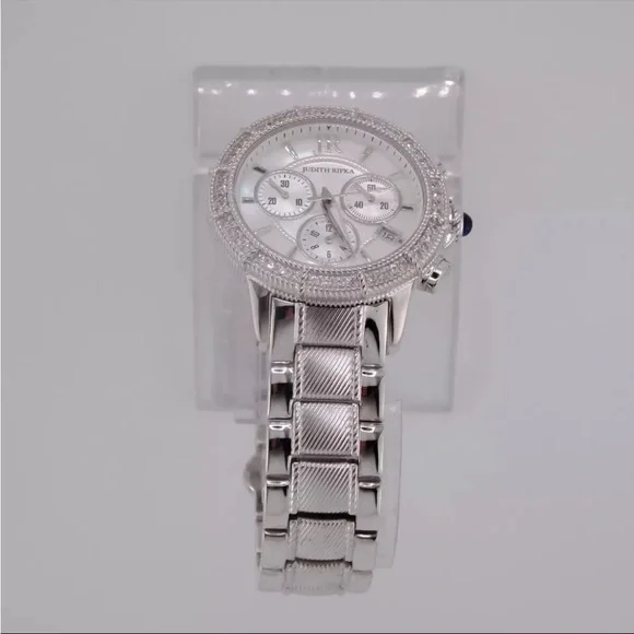 Judith Ripka Stainless Steel Watch #92 new battery Judith Ripka Stainless Steel Watch #92 new battery main image 2